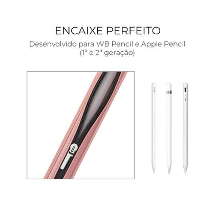 Estojo Para Apple Pencil 1º/2º E Wb Pencil Ipads Até 12.9