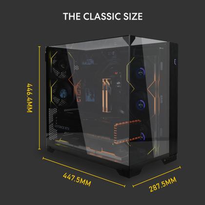 Imagem de Estojo para computador Lian Li O11 Vision Compact Black ATX Mid Tower