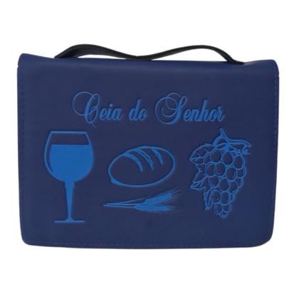Imagem de Estojo para Santa Ceia nos Lares com Capa de Zíper Azul