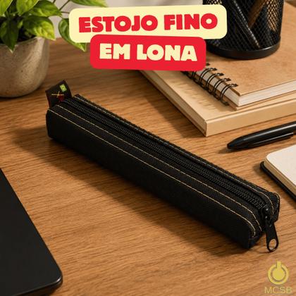 Imagem de Estojo Pequeno Fino Unissex Para Escola Faculdade Tecido New
