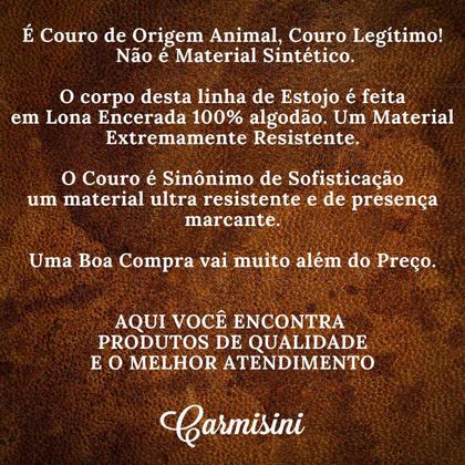 Imagem de Estojo porta Facas Profissional em Canvas E Couro e Alça