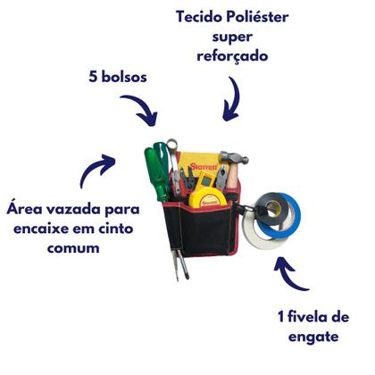 Imagem de Estojo porta ferramentas para cintura coldre starrett pos