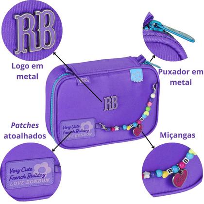 Imagem de Estojo Rebecca Bonbon 100 Pens porta lápis com 36 elásticos