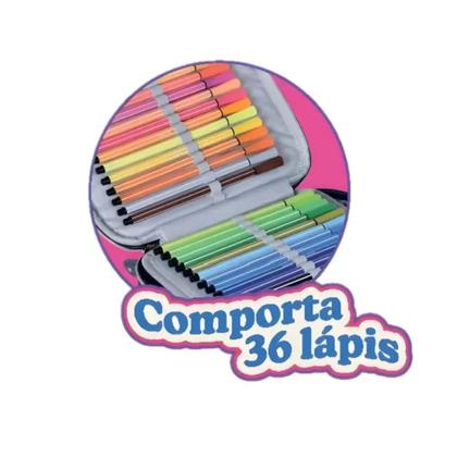 Imagem de Estojo Rebecca Bonbon Box Juvenil Escolar 100 pens Meninas