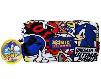 Imagem de Estojo Sonic Sticker Branco Infantil - Pacific