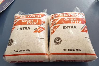Imagem de Estopa  Extra 400gr 100 Algodão  GRAND PRIX kit com 2 pacotes