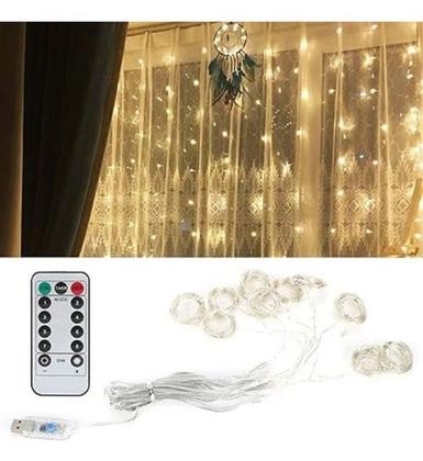 Imagem de Estoquee Cortina De Led Decoracao Com Controle 3 M Natal