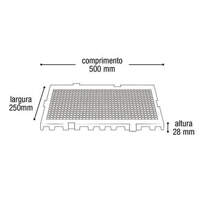 Imagem de Estrado Piso Pallet Plástico Resistente 25x50 Paletes Branco