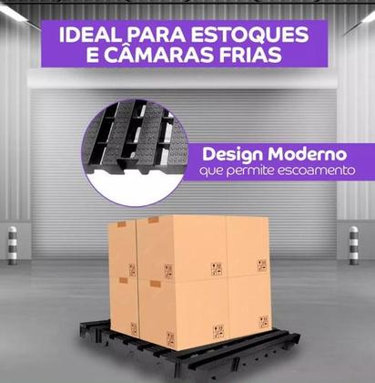 Imagem de Estrado Plástico 50X50cm Preto Arqplast