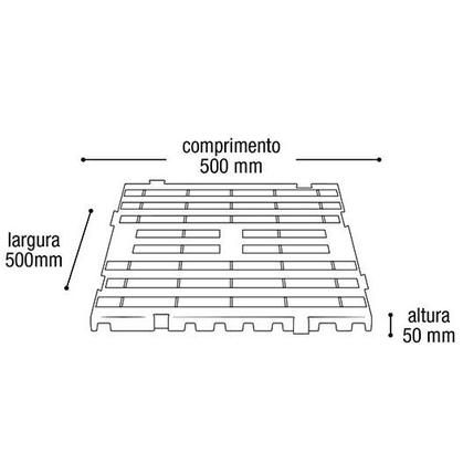 Imagem de Estrado Plástico 50X50cm Preto Arqplast