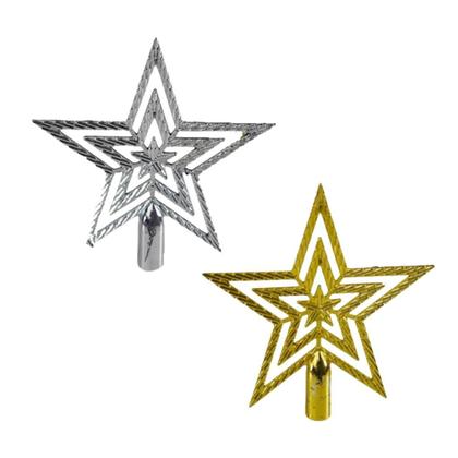 Imagem de Estrela Árvore de Natal Ponteira Brilhante Decoração Enfeite de Natal