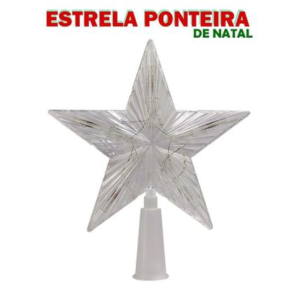 Imagem de Estrela Ponteira Árvore Natal Colorida Led Pisca Pisca