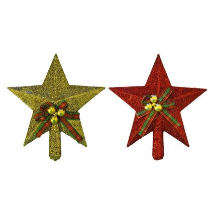 Imagem de Estrela Ponteira Topo Árvore Natal Art Christmas Glitterado