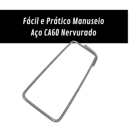 Imagem de Estribo De Aço 7x17 Nervurado Vergalhão 20 Peças Aço CA6
