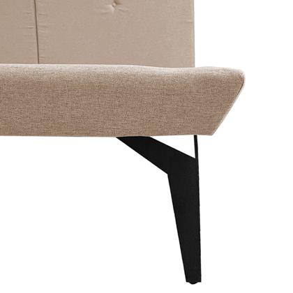 Imagem de Estrutura Casal para Cama Japonesa Ninho Eiffel com Cabeceira Almofada Linho Bege