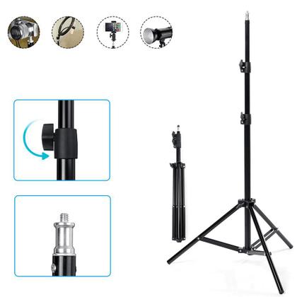 Imagem de Estúdio de Iluminação Foto e Vídeo Luz Contínua com Softbox 50x50 + Tripé