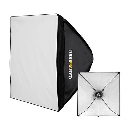 Imagem de Estúdio de Iluminação Foto e Vídeo Luz Contínua com Softbox 50x50 + Tripé