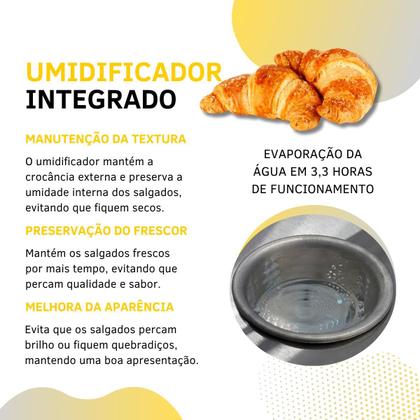 Imagem de Estufa De Salgados Dupla Curva 6 Bandejas Quente Inox 220v