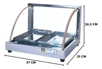 Imagem de Estufa de salgados elétrica 220 voltagem  37cm com 2 Bandejas Supritecs 220 VOLTAGEM