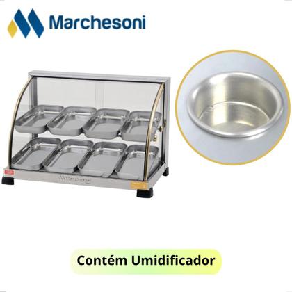 Imagem de Estufa De Salgados Vitrine Expositora 8 Bandejas Dupla Inox