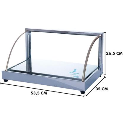 Imagem de Estufa Fria Para Doces Vidro Curvo Vitrine Com 3 Gelo-X Supritecs