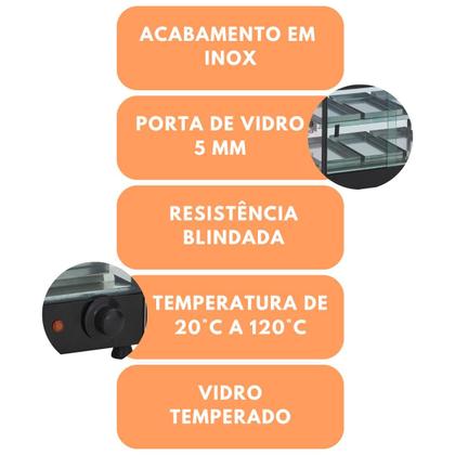 Imagem de Estufa Para Salgados Reta Master Quadrada Dupla 6 Bandejas EAMRD6 Edanca