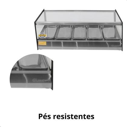 Imagem de Estufa vitrine aquecedora para salgados 3 bandejas 127v