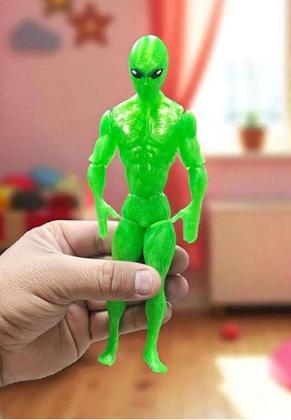 Imagem de ET Alien Articulado MONTADO Brinquedo Alienígena ACTION FIGURE 3D Presente Criativo. Verde 19cm