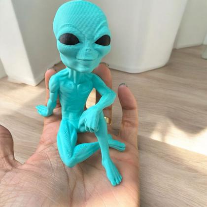 Imagem de Et Alien Extraterrestre Sentado - Enfeite - Decoração Azul