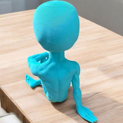 Imagem de Et Alien Extraterrestre Sentado - Enfeite - Decoração Azul