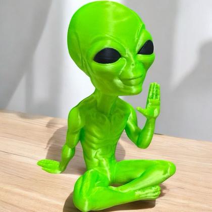 Imagem de Et Alien Extraterrestre Sentado - Enfeite - Decoração Verde