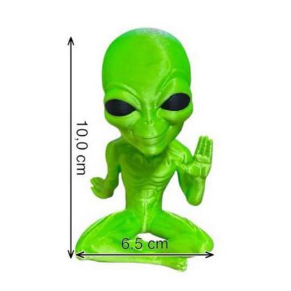 Imagem de Et Alien Extraterrestre Sentado - Enfeite - Decoração Verde