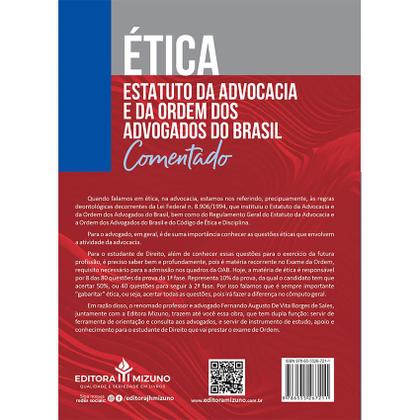 Imagem de Ética Estatuto da Advocacia e da Ordem dos Advogados do Brasil (Lei n. 8.906/1994) - Editora Mizuno