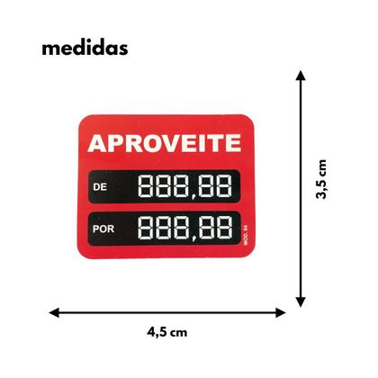 Imagem de Etiqueta Digital Aproveite Vermelho Mini 100 unidades