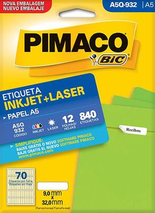 Imagem de Etiqueta Ink-jet/laser  A5q 932 9 x 32 Mm Com 840 Etiquetas Pimaco