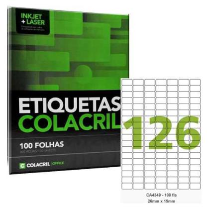 Imagem de Etiqueta Nº126 100 folhas Colacril