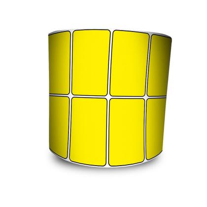 Imagem de Etiquetas Adesivas 50x30 Mm Couchê 2 Colunas Amarelo 32 Metros