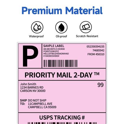Imagem de Etiquetas térmicas de envio Phomemo 4x6" - pacote com 500