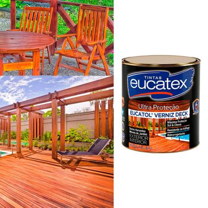 Imagem de Eucatex Verniz Mogno Brilhante 225ml Proteção e Acabamento