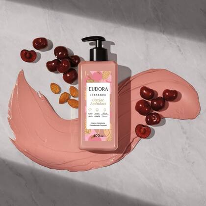 Imagem de Eudora Instance Cereja E Amêndoas - Creme Hidratante Desodorante Corporal 400ml