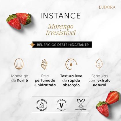 Imagem de Eudora Instance Morango Irresistível Creme Hidratante 400ml