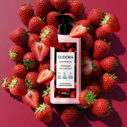 Imagem de Eudora Instance Morango Irresistível Creme Hidratante 400ml