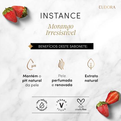 Imagem de Eudora Instance Morango Irresistível Sabonete 80g (4 unidades)