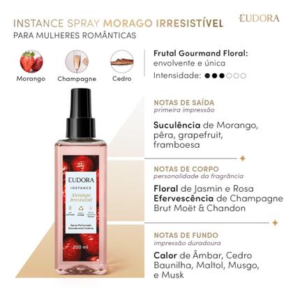 Imagem de Eudora Instance Morango Irresistível Spray 200ml