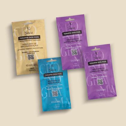 Imagem de Eudora Kit Cronograma Capilar Nutrição Siàge Terapia dos Fios 60ml cada (4 itens)