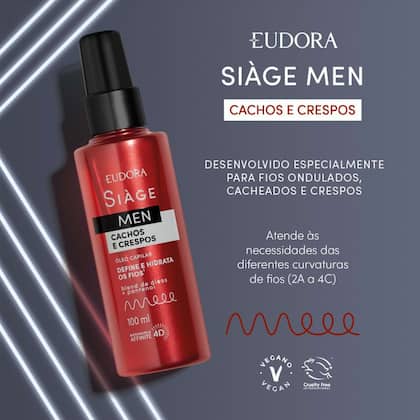 Imagem de EUDORA SIAGE MEN OLEO CAPILAR CACHOS E CRESPOS 100ml