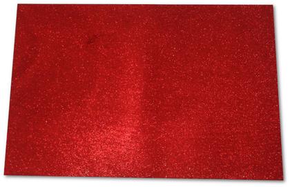 Imagem de EVA com glitter 40x60 Vermelho pacote com 5 folhas