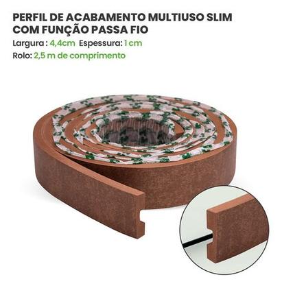 Imagem de Eva Rodape Acabamento Ripado Laminado 2,5m - Urban Bronze+