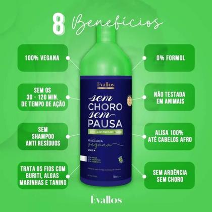 Imagem de Évallos Profissional Progressiva Vegana Sem Choro Sem Pausa 1000ml