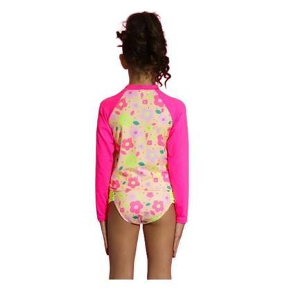 Imagem de Everly Conjunto Praia Camiseta Flores e Calcinha Colorido